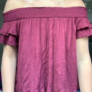 Embroidered Off the shoulder top